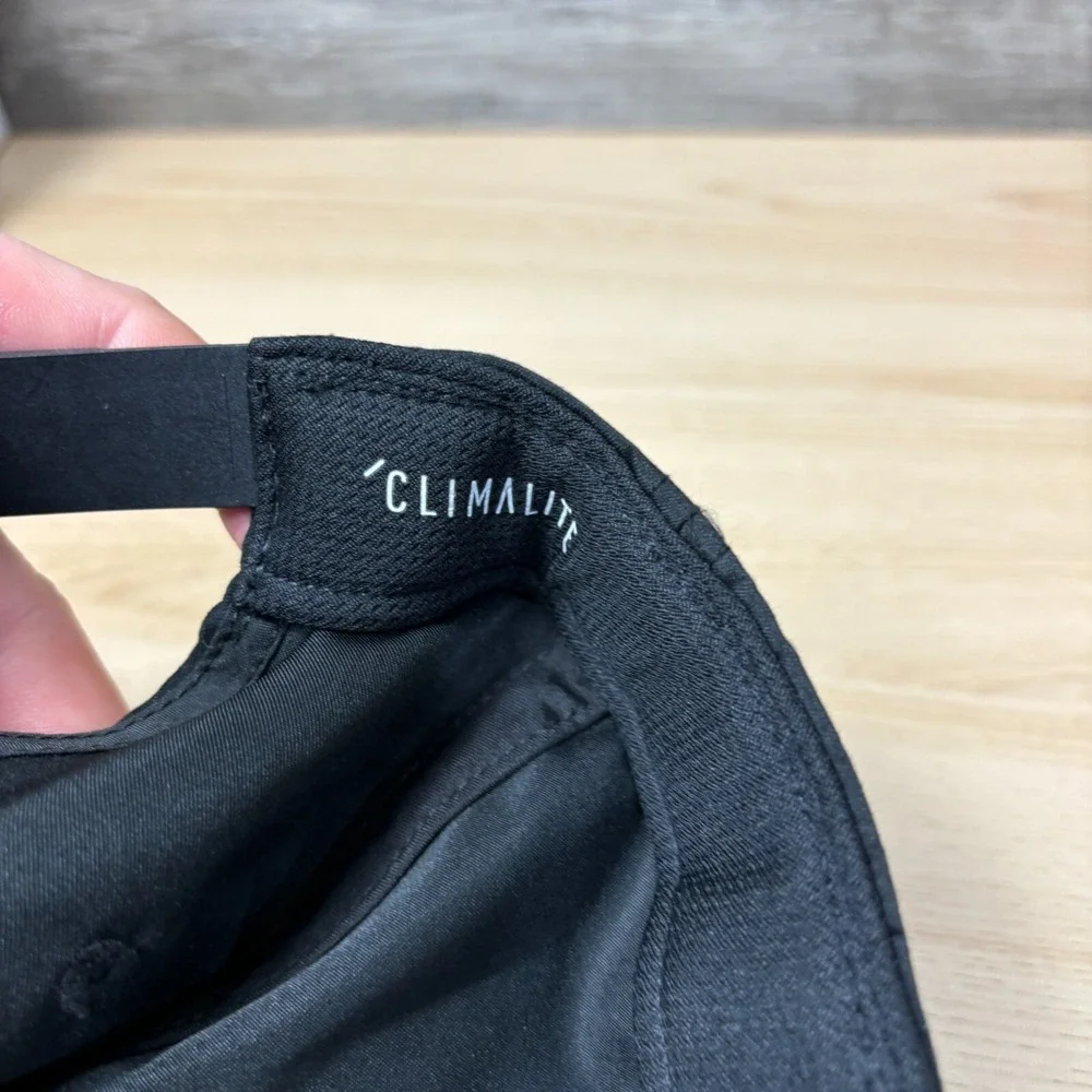 Adidas Hat Cap Strap Back Black Performance Climalite Adjustable‎